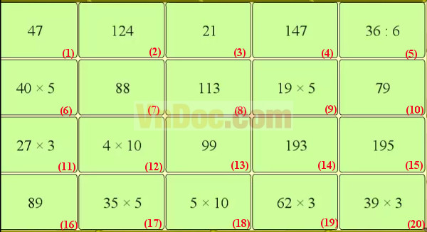 Đề thi violympic toán lớp 3 vòng 5
