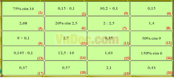 Đề thi violympic toán lớp 5 vòng 9 Đề thi violympic toán lớp 5 vòng 9