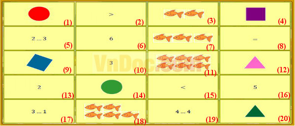 Đề thi violympic toán tiếng anh lớp 1 vòng 1