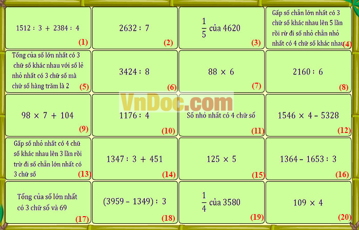 Đề thi violympic toán lớp 3