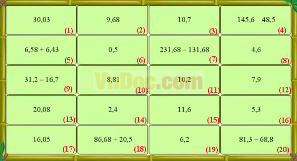 Đề thi violympic toán lớp 5 vòng 7