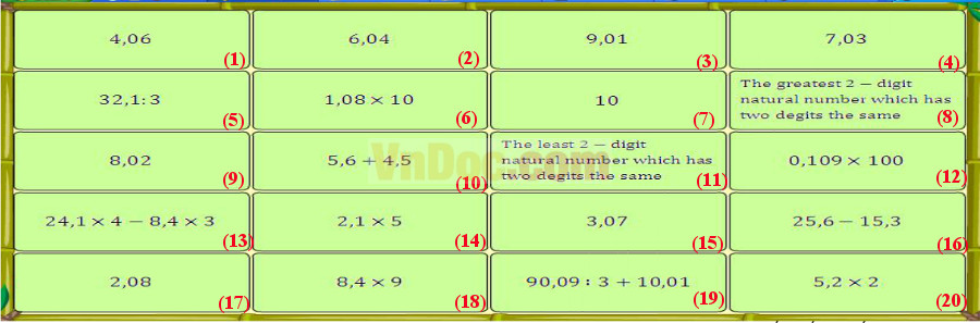 Đề thi violympic toán tiếng anh lớp 5 vòng 5