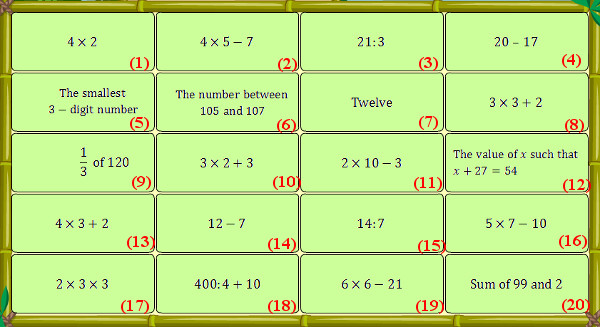 Đề thi Violympic toán tiếng anh lớp 3 vòng 8 năm 2015 - 2016